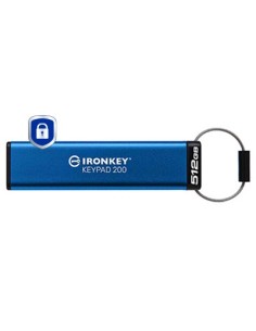 Kingston Technology IronKey Keypad 200 da 512 GB, FIPS 140-3 livello 3 (in fase di approvazione) crittografata AES-256