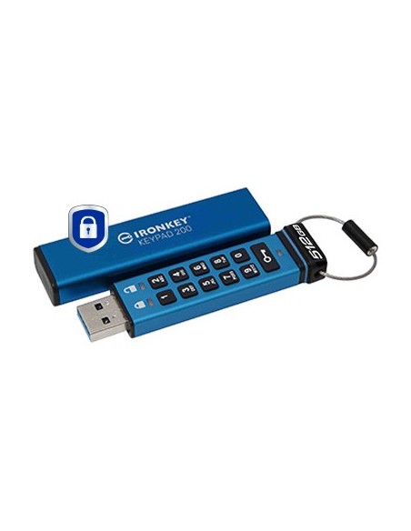 Kingston Technology IronKey Keypad 200 da 512 GB, FIPS 140-3 livello 3 (in fase di approvazione) crittografata AES-256