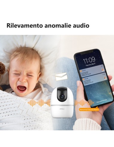 Imou A1 2Mp Telecamera motorizzata con sirena - audio bidirezionale - visione notturna - rilevamento persone