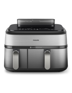 Philips 5000 series Airfryer doppio cestello con cottura a vapore, friggitrice ad aria da 9.0L, 19 metodi di cottura, App per 2