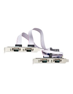 StarTech.com Scheda Seriale PCIe a 4 porte, scheda seriale PCI Express a RS232 RS422 RS485 (DB9), staffa a basso profilo 2