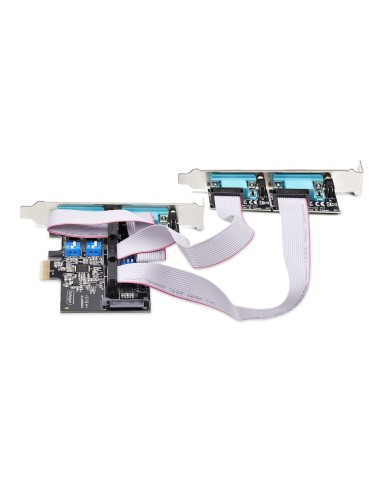 StarTech.com Scheda Seriale PCIe a 4 porte, scheda seriale PCI Express a RS232 RS422 RS485 (DB9), staffa a basso profilo