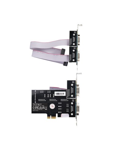 StarTech.com Scheda Seriale PCIe a 4 porte, scheda seriale PCI Express a RS232 RS422 RS485 (DB9), staffa a basso profilo