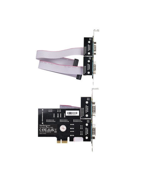 StarTech.com Scheda Seriale PCIe a 4 porte, scheda seriale PCI Express a RS232 RS422 RS485 (DB9), staffa a basso profilo