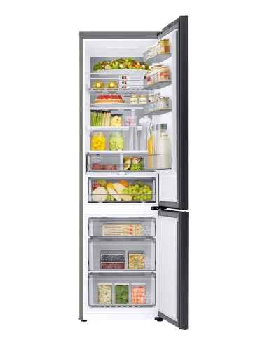 Samsung RB38C7B6DB1 frigorifero Combinato BESPOKE AI Libera installazione con congelatore Wifi 2m 390 L Classe D, Nero Antracite