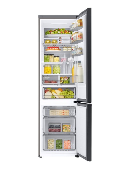 Samsung RB38C7B6DB1 frigorifero Combinato BESPOKE AI Libera installazione con congelatore Wifi 2m 390 L Classe D, Nero Antracite