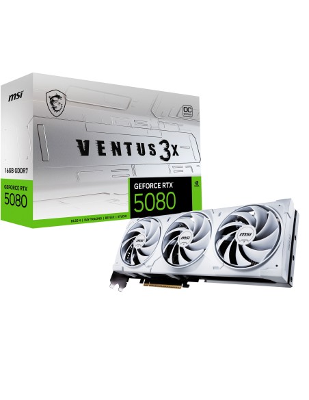 MSI VENTUS GEFORCE RTX 5080 16G 3X OC WHITE scheda video NVIDIA 16 GB GDDR7