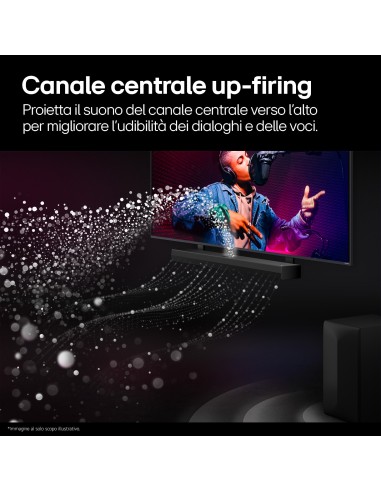LG Soundbar S70TR, 500W su 5.1.1 canali, Dolby Atmos, DTS X, Casse posteriori incluse