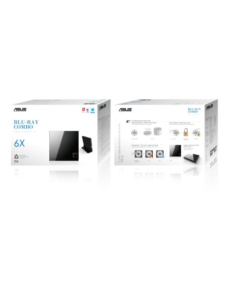 ASUS SBC-06D2X-U lettore di disco ottico Blu-Ray DVD Combo Nero