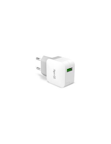 Celly TCUSBTURBO Caricabatterie per dispositivi mobili Telefono cellulare, Smartphone Bianco AC Interno
