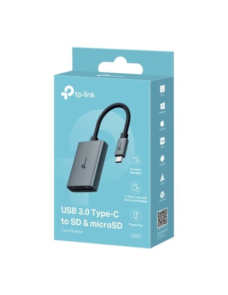 TP-Link UA430C lettore di schede USB 3.2 Gen 1 (3.1 Gen 1) Type-C Grigio