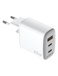 Celly UPTC1USB2USBC65 Caricabatterie per dispositivi mobili Smartphone, Tablet, Telefono Bianco USB Interno