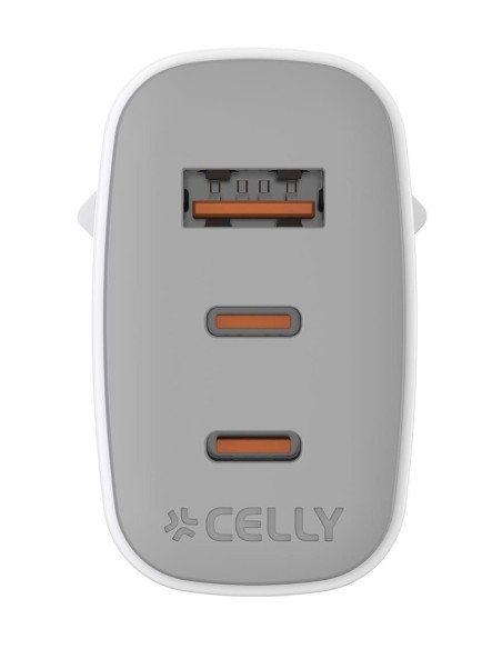 Celly UPTC1USB2USBC65 Caricabatterie per dispositivi mobili Smartphone, Tablet, Telefono Bianco USB Interno