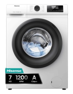 Hisense WFQP701219VM lavatrice Caricamento frontale 7 kg 1200 Giri min Bianco
