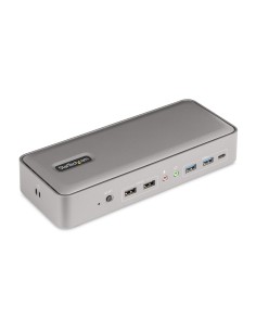 StarTech.com KVM Docking Station USB-C per due laptop, docking station DisplayPort a doppio monitor 4K 60 Hz, hub USB a 5