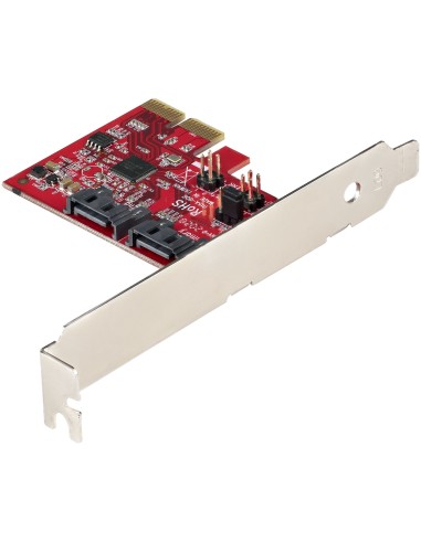StarTech.com Scheda PCIe SATA - Scheda di Espansione PCIe SATA 2 Porte 6Gbps - Profilo Alto Basso - Controller RAID SATA