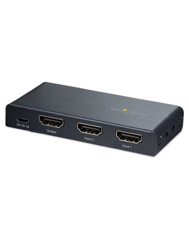 StarTech.com Switch HDMI 8K a 2 porte - Switcher HDMI 2.1 4K 120Hz HDR10+, 8K 60Hz UHD, Commutatore HDMI 2 In 1 Out -