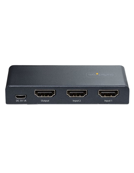 StarTech.com Switch HDMI 8K a 2 porte - Switcher HDMI 2.1 4K 120Hz HDR10+, 8K 60Hz UHD, Commutatore HDMI 2 In 1 Out -