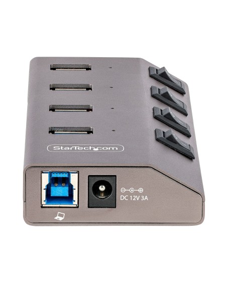 StarTech.com Hub USB-C Autoalimentato a 4 Porte con Interruttori Individuali - Multipresa USB 3.0 5Gbps per Notebook e PC