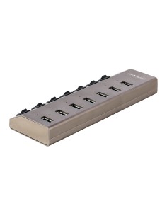 StarTech.com Hub USB-C Autoalimentato a 7 Porte con Interruttori Individuali - Multipresa USB 3.0 5Gbps per Notebook e PC 2