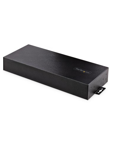 StarTech.com Hub USB 3.0 Alimentato a 16 Porte - Multipresa USB-A Industriale 5Gbps Installabile a Muro Rack DIN - Protezione