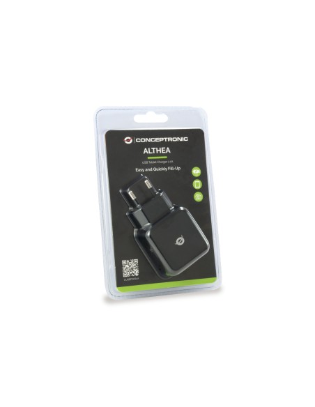 Conceptronic CUSBPWR2A Caricabatterie per dispositivi mobili Tablet Nero AC Ricarica rapida Interno