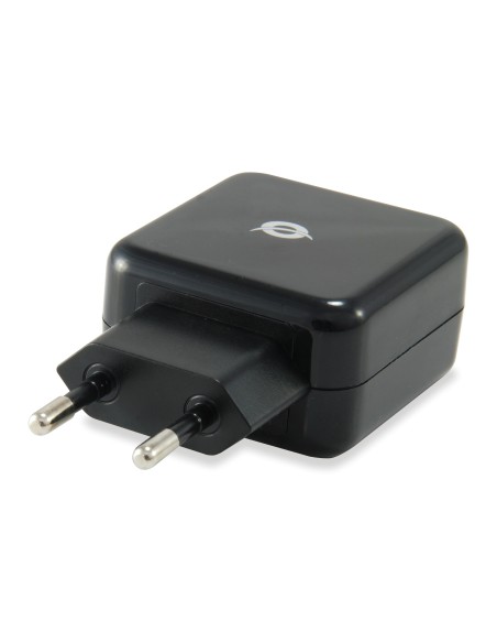 Conceptronic CUSBPWR2A Caricabatterie per dispositivi mobili Tablet Nero AC Ricarica rapida Interno