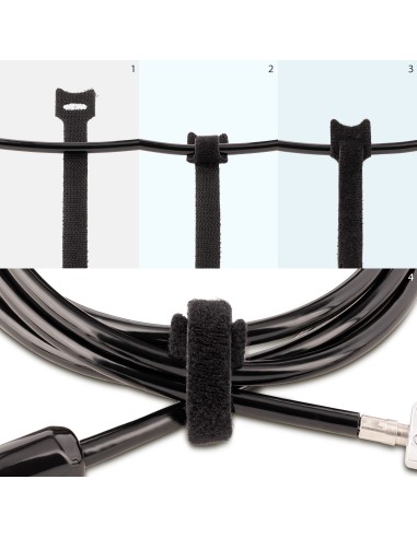 StarTech.com Fascette Fermacavi a Strappo da 15cm - Confezione da 50 pezzi - Nero - Fascette Riutilizzabili per Cablaggio con