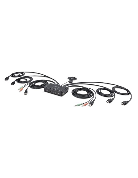 StarTech.com C2-DH46-UA2-CBL-KVM switch per keyboard-video-mouse (kvm) Nero