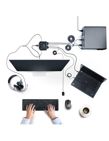 StarTech.com C2-H46-UAC-CBL-KVM switch per keyboard-video-mouse (kvm) Nero