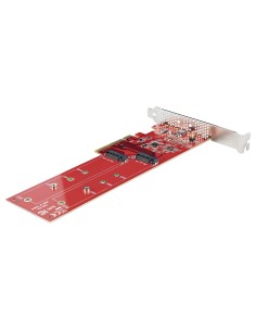 StarTech.com Adattatore PCI Express M.2 NVMe - Scheda Adattatore PCIe 4.0 x8 x16 a Doppio SSD M.2 NVMe or AHCI, 7.8Gbps per 2