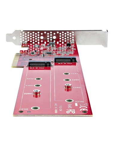 StarTech.com Adattatore PCI Express M.2 NVMe - Scheda Adattatore PCIe 4.0 x8 x16 a Doppio SSD M.2 NVMe or AHCI, 7.8Gbps per