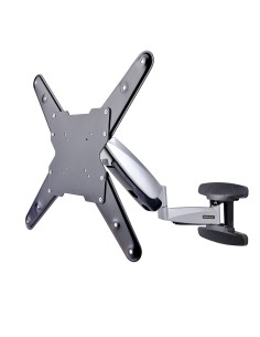StarTech.com Staffa per TV a parete, supporto per TV VESA orientabile per display da 23" a 55", Braccio per TV sottile con