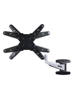 StarTech.com Staffa per TV a parete, supporto per TV VESA orientabile per display da 23" a 55", Braccio per TV sottile con 2