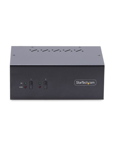 StarTech.com KVM Switch DisplayPort a 2 porte per doppio monitor DP, 4K 60Hz, 2 porte HID USB 2.0, Hub 2 porte USB 5Gbps,