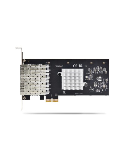 StarTech.com Scheda di rete SFP GbE a 4 porte, PCIe 2.0 x2 (compatibile x4, x8, x16), Controller Intel I350-AM4 4x 1GbE,