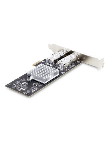 StarTech.com Scheda di Rete SFP GbE a 2 Porte, PCIe 2.1 x1, Intel I210-IS, Controller 1GbE, 1000BASE rame fibra ottica, NIC