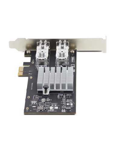 StarTech.com Scheda di Rete SFP GbE a 2 Porte, PCIe 2.1 x1, Intel I210-IS, Controller 1GbE, 1000BASE rame fibra ottica, NIC