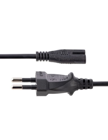 StarTech.com Cavo di Alimentazione CA da 2m, Spina EuroPlug a C7, 2.5A-250V, 18AWG, Cavo Elettrico di Ricambio con spina