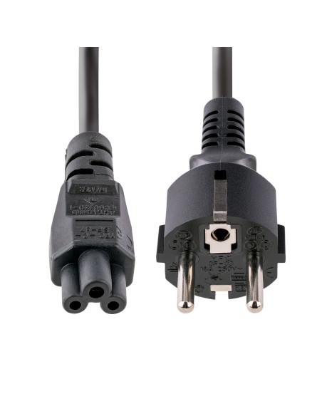 StarTech.com Cavo di Alimentazione CA da 3m, da Spina Schuko a C5 2.5A-250V, 18AWG, Cavo Elettrico di Ricambio per Alimentatori