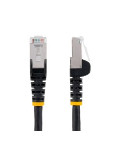 StarTech.com Cavo Ethernet CAT 6a - 50cm - Nero - Cavo di rete LAN Low Smoke Zero Halogen (LSZH) - 10GbE 500MHz 100W PoE++ - 2