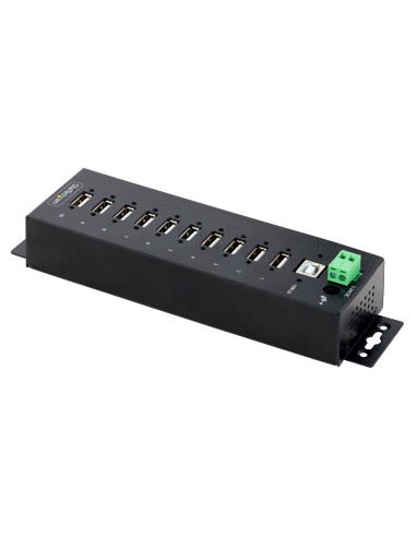 StarTech.com Hub USB 2.0 a 10 porte, hub di ricarica robusto con protezione ESD livello 4, Moltiplicatore di porte USB-A