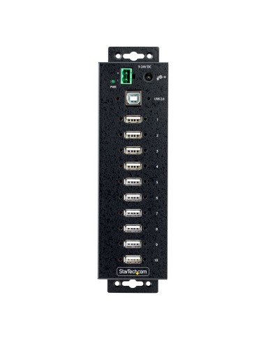 StarTech.com Hub USB 2.0 a 10 porte, hub di ricarica robusto con protezione ESD livello 4, Moltiplicatore di porte USB-A