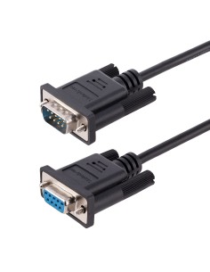 StarTech.com Cavo Seriale Null Modem RS232 da 3 m - Cavo Seriale Crossover con Schermatura in Alluminio - Cavo COM Connettore