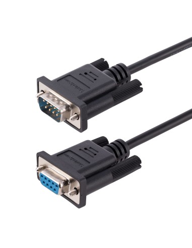 StarTech.com Cavo Seriale Null Modem RS232 da 3 m - Cavo Seriale Crossover con Schermatura in Alluminio - Cavo COM Connettore