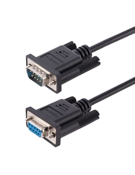 StarTech.com Cavo Seriale Null Modem RS232 da 3 m - Cavo Seriale Crossover con Schermatura in Alluminio - Cavo COM Connettore