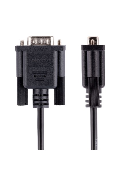 StarTech.com Cavo Seriale Null Modem RS232 da 3 m - Cavo Seriale Crossover con Schermatura in Alluminio - Cavo COM Connettore