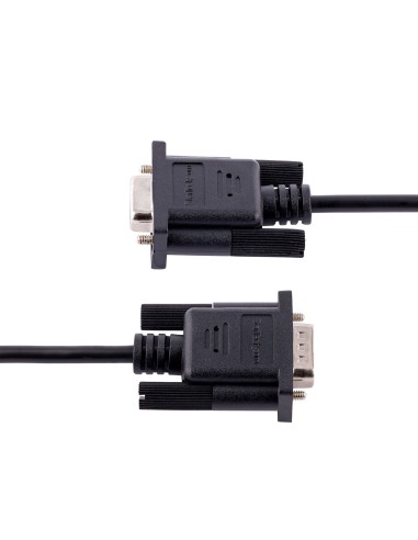 StarTech.com Cavo Seriale Null Modem RS232 da 3 m - Cavo Seriale Crossover con Schermatura in Alluminio - Cavo COM Connettore
