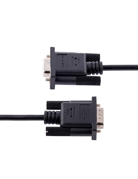 StarTech.com Cavo Seriale Null Modem RS232 da 3 m - Cavo Seriale Crossover con Schermatura in Alluminio - Cavo COM Connettore