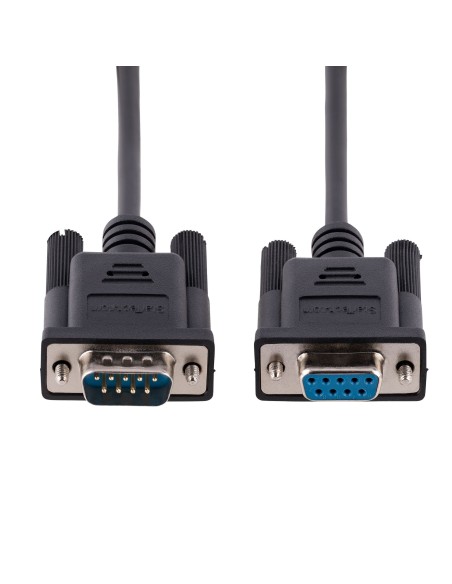 StarTech.com Cavo Seriale Null Modem RS232 da 3 m - Cavo Seriale Crossover con Schermatura in Alluminio - Cavo COM Connettore